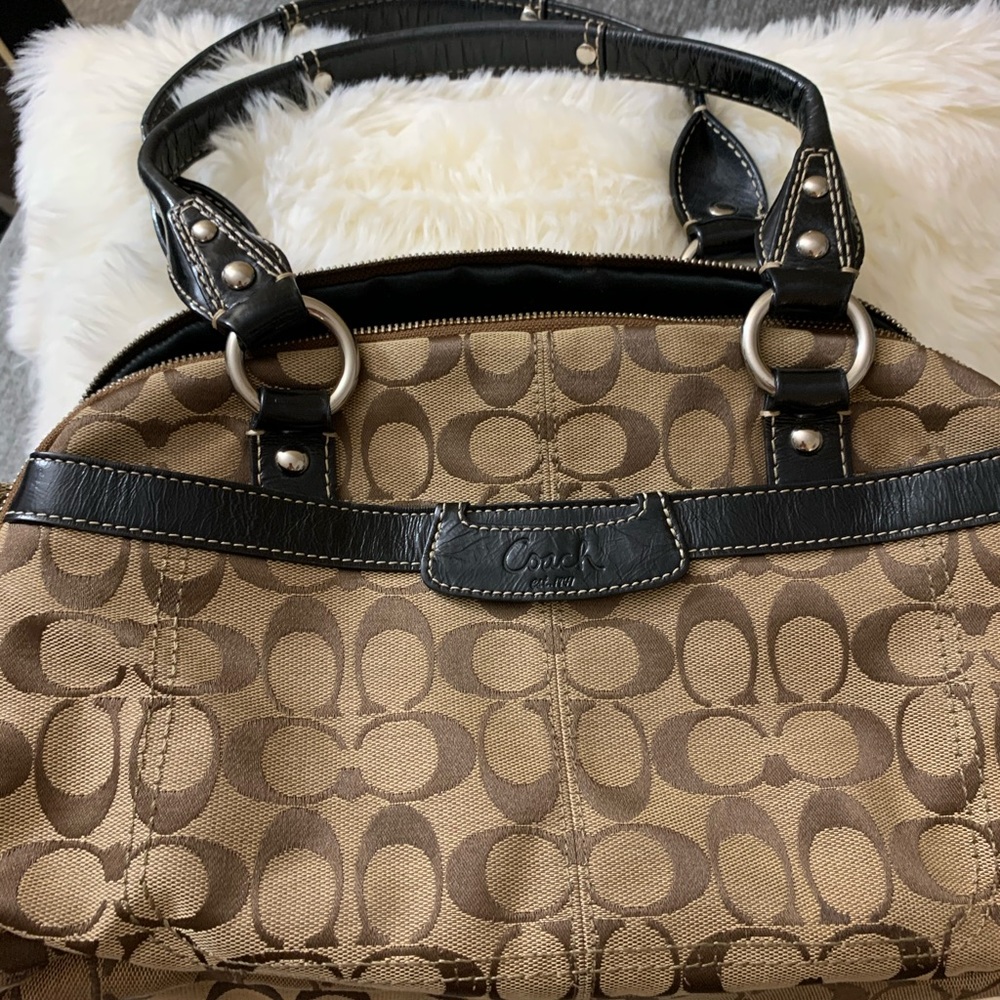 COACH Brown Signature handbag.